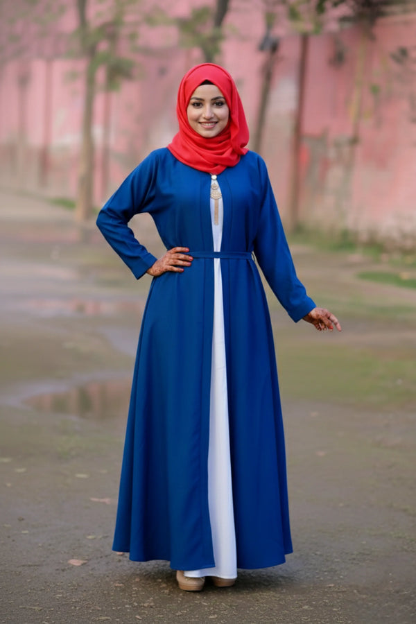Sultana Royal Blue 2-Piece Inner Set Abaya