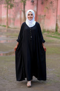Safeera Black Batwing Kaftan Abaya
