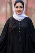 Safeera Black Batwing Kaftan Abaya