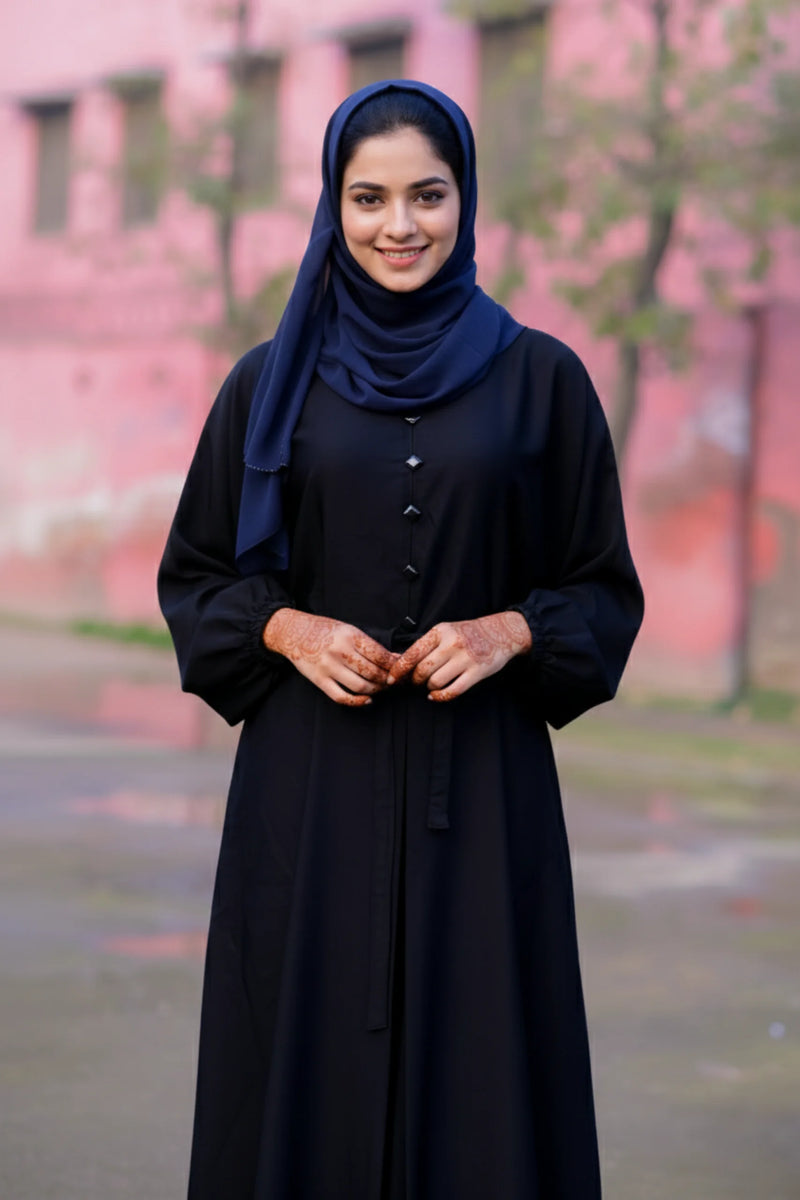 Layla Minimalist Belted Everyday Abaya