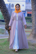 Reem Mauve Taupe 2-Piece Co-Ord Abaya