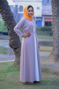 Reem Mauve Taupe 2-Piece Co-Ord Abaya