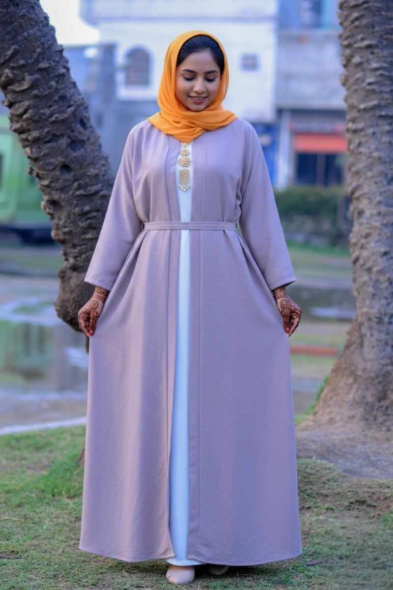 Reem Mauve Taupe 2-Piece Co-Ord Abaya
