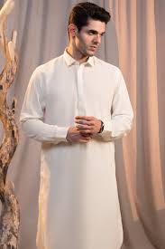 Off-White Kameez Shalwar